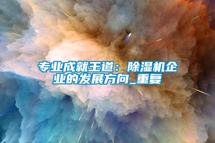 專業(yè)成就王道:除濕機企業(yè)的發(fā)展方向_重復