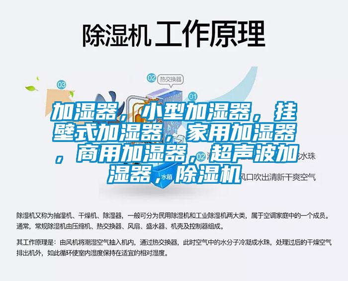 加濕器，小型加濕器，掛壁式加濕器，家用加濕器，商用加濕器，超聲波加濕器，除濕機