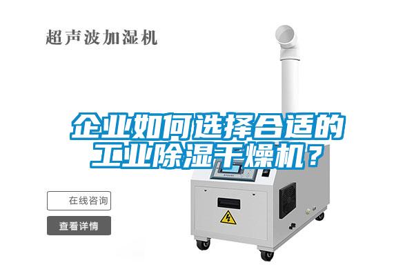企業如何選擇合適的工業除濕干燥機?