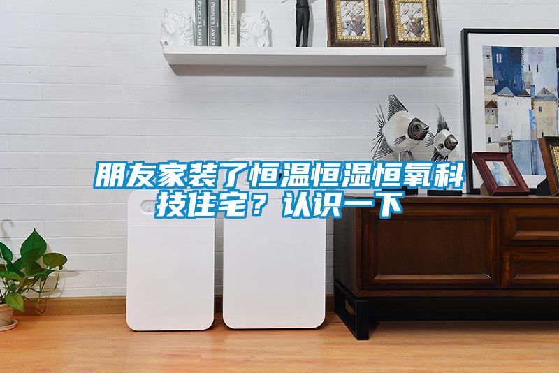 朋友家裝了恒溫恒濕恒氧科技住宅？認識一下